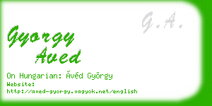 gyorgy aved business card