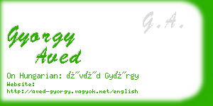 gyorgy aved business card